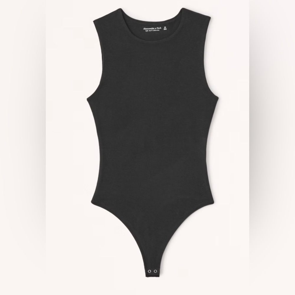 Abercrombie & Fitch Cotton Seamless Fabric Crew Tank Bodysuit XL